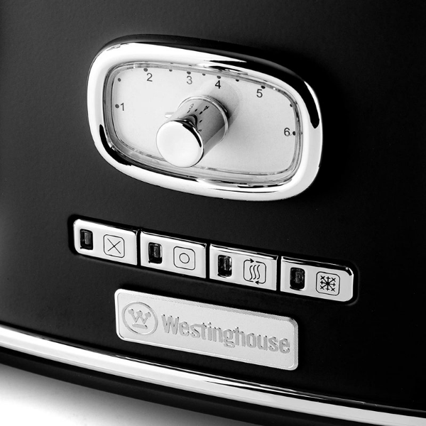 Westinghouse Retro series 4 slots toaster Black