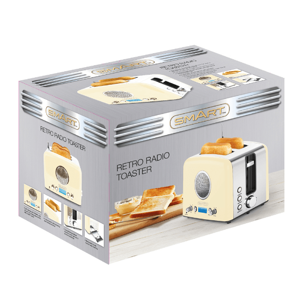 SMART Radio Toaster (Retro Ivory Cream)