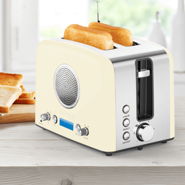 SMART Radio Toaster (Retro Ivory Cream)