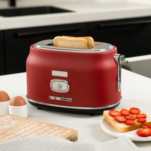 Westinghouse 2 Slice Retro Toaster, Red